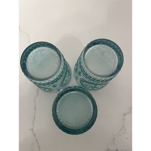 Bormiolo Rocco Romantic Bohemian Green Drinking Glasses 3 Glasses 10 oz ea. - Picture 6 of 7